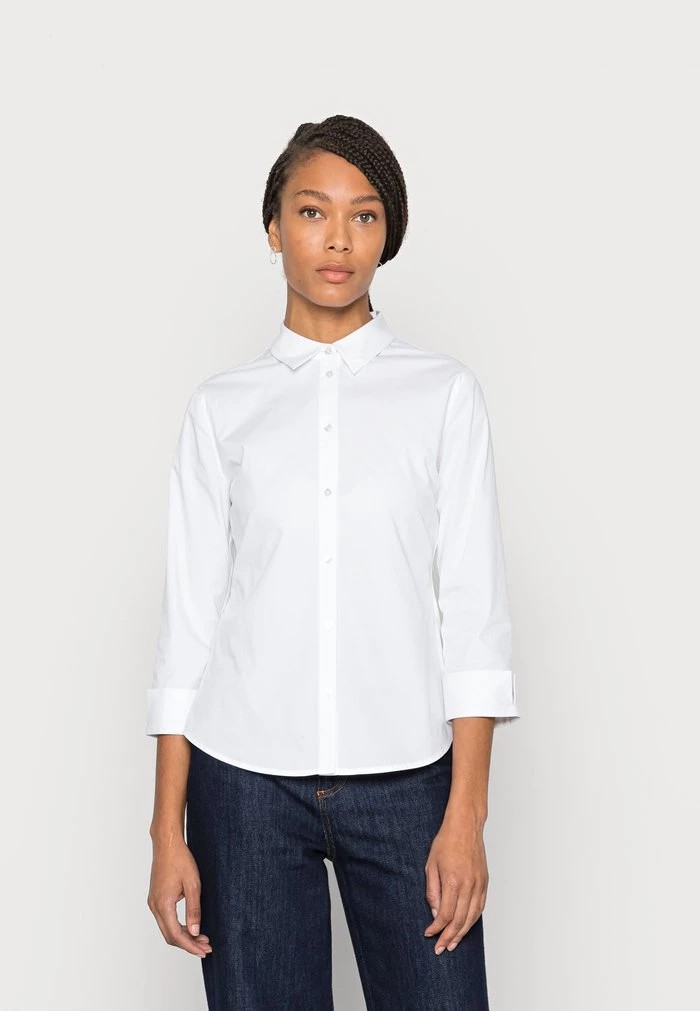 Chemise ANNA FIELD Anna Field Button-down Blouse Blanche Femme | LMW-0411212